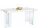 Esstisch >Tirana< in Weiß, MDF/Folie/Glas - 160x75x90cm (BxHxT)