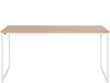 Esstisch >Messina< in Eichenoptik, MDF/Folie/Metall - 180x76x90cm (BxHxT)