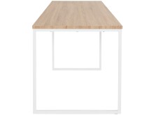 Esstisch >Messina< in Eichenoptik, MDF/Folie/Metall - 180x76x90cm (BxHxT)