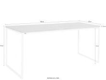 Esstisch >Messina< in Eichenoptik, MDF/Folie/Metall - 180x76x90cm (BxHxT)