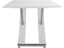 Esstisch >Kassel< Weiß Hochglanz MDF - 160x76x90cm (BxHxT)