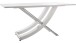Esstisch >Kassel< Weiß Hochglanz MDF - 160x76x90cm (BxHxT)