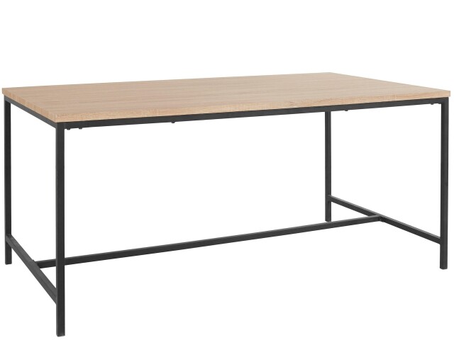 Esstisch >Kiel< in Eiche Dekor natur, MDF/Folie/Metall - 180x76x90cm (BxHxT)
