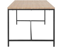 Esstisch >Kiel< in Eiche Dekor natur, MDF/Folie/Metall - 180x76x90cm (BxHxT)