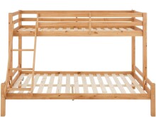 Etagenbett >Athen2< in Natur, Kiefer - 143x142x208cm (BxHxT)