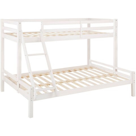 Etagenbett >Athen2< in Weiß, Kiefer - 143x142x208cm (BxHxT)