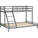 Etagenbett >Athen2< in Grau, Kiefer - 143x142x208cm (BxHxT)