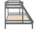 Etagenbett >Athen2< in Grau, Kiefer - 143x142x208cm (BxHxT)