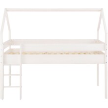 Hochbett >Athen< in Weiß, Kiefer -...