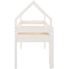 Hochbett >Athen< in Weiß, Kiefer - 98x180x208cm (BxHxT)