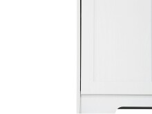 Highboard >Nantes< in Weiß / Eiche Dekor - 118x125x39cm (BxHxT)