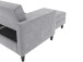 Schlafsofa >Hannover< in Grau, Samt - 213x82x153cm (BxHxT)