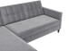 Schlafsofa >Hannover< in Grau, Samt - 213x82x153cm (BxHxT)