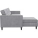Schlafsofa >Hannover< in Grau, Samt - 213x82x153cm (BxHxT)