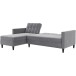 Schlafsofa >Hannover< in Grau, Samt - 213x82x153cm (BxHxT)