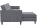 Schlafsofa >Hannover< in Anthrazit, Samt - 213x82x153cm (BxHxT)