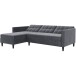 Schlafsofa >Hannover< in Anthrazit, Samt - 213x82x153cm (BxHxT)