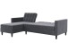 Schlafsofa >Hannover< in Anthrazit, Samt - 213x82x153cm (BxHxT)