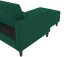 Schlafsofa >Hannover< in Dunkelgrün, Samt - 213x82x153cm (BxHxT)