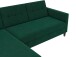 Schlafsofa >Hannover< in Dunkelgrün, Samt - 213x82x153cm (BxHxT)