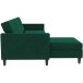 Schlafsofa >Hannover< in Dunkelgrün, Samt - 213x82x153cm (BxHxT)
