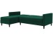 Schlafsofa >Hannover< in Dunkelgrün, Samt - 213x82x153cm (BxHxT)