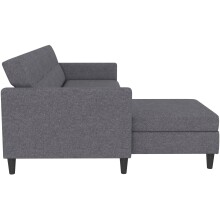 Schlafsofa >Hannover< in Grau, Leinenstoff-Optik - 213x82x153cm (BxHxT)