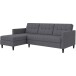 Schlafsofa >Hannover< in Grau, Leinenstoff-Optik - 213x82x153cm (BxHxT)