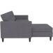Schlafsofa >Hannover< in Grau, Leinenstoff-Optik - 213x82x153cm (BxHxT)
