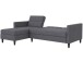 Schlafsofa >Hannover< in Grau, Leinenstoff-Optik - 213x82x153cm (BxHxT)