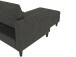 Schlafsofa >Hannover< in Anthrazit, Leinenstoff-Optik - 213x82x153cm (BxHxT)