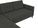 Schlafsofa >Hannover< in Anthrazit, Leinenstoff-Optik - 213x82x153cm (BxHxT)