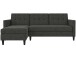 Schlafsofa >Hannover< in Anthrazit, Leinenstoff-Optik - 213x82x153cm (BxHxT)