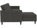 Schlafsofa >Hannover< in Anthrazit, Leinenstoff-Optik - 213x82x153cm (BxHxT)