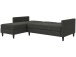 Schlafsofa >Hannover< in Anthrazit, Leinenstoff-Optik - 213x82x153cm (BxHxT)