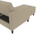 Schlafsofa >Hannover< in Cappuccino, Leinenstoff-Optik - 213x82x153cm (BxHxT)