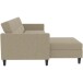 Schlafsofa >Hannover< in Cappuccino, Leinenstoff-Optik - 213x82x153cm (BxHxT)
