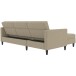 Schlafsofa >Hannover< in Cappuccino, Leinenstoff-Optik - 213x82x153cm (BxHxT)
