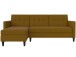 Schlafsofa >Hannover< in Curry, Leinenstoff-Optik - 213x82x153cm (BxHxT)