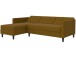 Schlafsofa >Hannover< in Curry, Leinenstoff-Optik - 213x82x153cm (BxHxT)