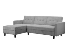 Schlafsofa >Hannover II< in Grau, Cord -...
