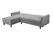 Schlafsofa >Hannover II< in Grau, Cord - 213x82x153cm (BxHxT)