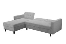 Schlafsofa >Hannover II< in Grau, Cord - 213x82x153cm (BxHxT)