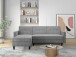 Schlafsofa >Hannover II< in Grau, Cord - 213x82x153cm (BxHxT)