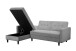 Schlafsofa >Hannover II< in Grau, Cord - 213x82x153cm (BxHxT)