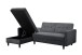Schlafsofa >Hannover II< in dunkel-grau, Cord - 213x82x153cm (BxHxT)