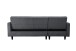 Schlafsofa >Hannover II< in dunkel-grau, Cord - 213x82x153cm (BxHxT)