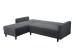 Schlafsofa >Hannover II< in dunkel-grau, Cord - 213x82x153cm (BxHxT)