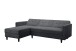 Schlafsofa >Hannover II< in dunkel-grau, Cord - 213x82x153cm (BxHxT)