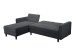 Schlafsofa >Hannover II< in dunkel-grau, Cord - 213x82x153cm (BxHxT)